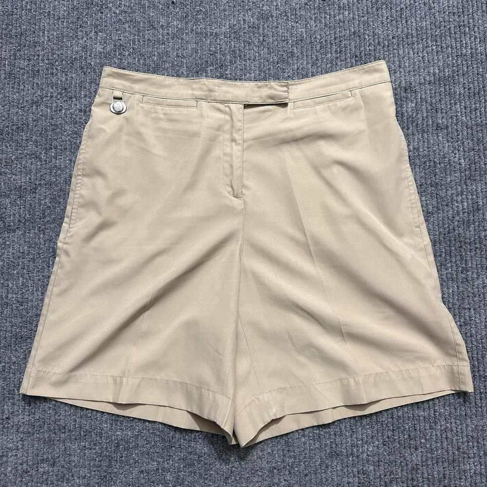 Liz Golf Kylie Womens Golf Shorts Size‎ 10 Beige High Rise Flat Front